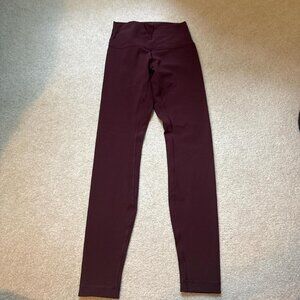 Women's Burgundy Leggings